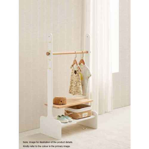 Colorful Kids Room Storage Boori Kids Clothing Rack in Blueberry Almond